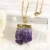 Import 2018 Accessories natural hologram crystal druzy statement fashion amethyst pendant necklace jewelry for women and girl from China