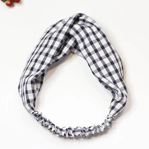 2018 Factory customized hot selling cheap fashion plaid bows cross hair ribbons l with good quality and best price