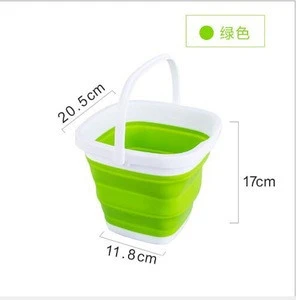 2018 Hot Selling3L 5L 10 L Bucket for Fishing Promotion Folding Bucket Car Wash Outdoor Thick Silicone Fishing Supplies