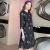 Import 2018 New Design Summer Female O-neck Sexy transparent black Lace casual  Dress from China