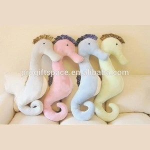 2018 new products cartoon Sea Horse bolster cushion Hi-pile body animal shaped long pillow for promotional gifts