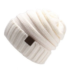 2018 Warm New Fashion High Quality Custom Logo Popular Winter Knitted Hat