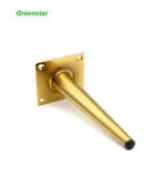 2020 7.5'' Golden Mirror Furniture Cabinet Metal Legs Kitchen Tall Sleek Tapered Leg, Brushed Nickel Finish, Sofa Table Bed Legs