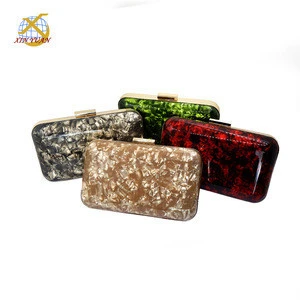 2020 Fashion Marble pattern Customized acrylic bag clutch bag ladies evening bags
