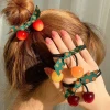 2020 Fashion Wholesale Korean Cherry Hair Accessories Women Girls Rubber Elastic Hair Bands