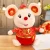 Import 2020 Happy New Year Pink Face with Brocade Red Rat Dolls Congratulations on Rich Rat Plush Toy from China