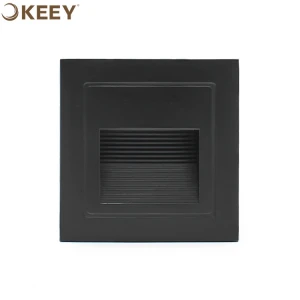 2020 Keey new style stair step led light IP44 square black led wall stair step light L3149