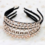 2020 Newest Crystal Pearl Hair Bands Headband Hair Accessories Ornaments Head Wear Hoop for Women Girls Wedding Birthday Gifts