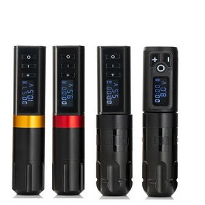 2020 Newest High quality Japan motor rechargeable Digital battery wireless rotary tattoo pen machine for cartridge needles use
