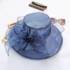 2020 Supplies  fashion ladies  Party Hat for wedding, foldable New organza material summer women  Church organza hats