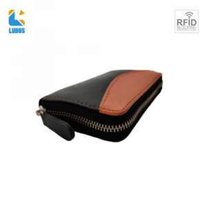 2021 High Quality Natural Milled Cow Hide Leather Ladies Purse with RFID