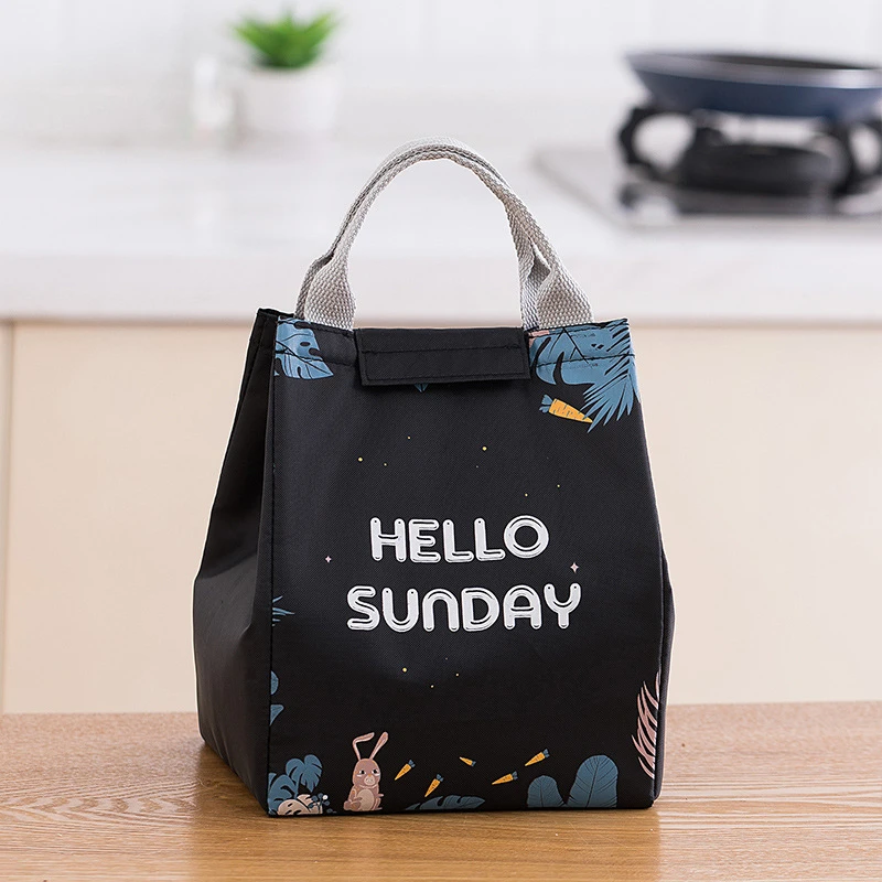 2021 Insulated Lunch Bag Thermal Custom Printing Tote Bags Cooler Picnic Food Lunch Box with Bag