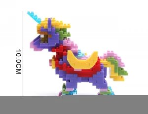 2021 new toys cheap mini unicorn ABS Material bricks toy kids brain games made in China