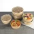 2022 biodegradable high quality disposable food container waterproof grease proof brown kraft paper salad bowl with lids