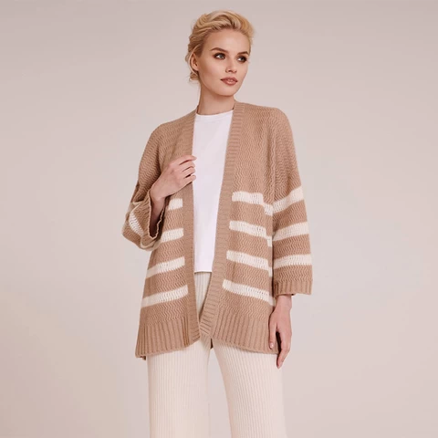 2022 Custom Plus Size Womens Sweaters Knit 100% Wool Cashmere Cardigan Women Sweater Coat