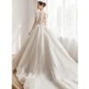 2022 Newly Customize Pure white/ivory  Plus Size Church Mermaid Wedding Gowns Tulle Lace Pearl Bride Dress Wedding dresses