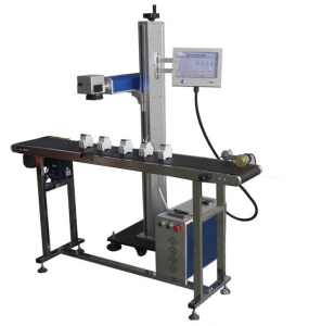 20/30W 50W Flying fiber laser marking machine laser marker for plastic pipe,fittings,pvc/pe/ppr etc and metal pipe and fittings
