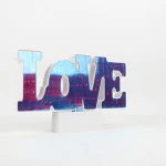 21.6cm Wedding Romantic Love Letter 3D LED Tunnel Lighting Infinity Mirror Night Lights Indoor Decor Light Wall Table Lamp