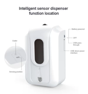 2200ml Household Touchless Alcohol Automatic Sensor Electric Hand Sanitizer Liquid Gel Soap Spray Motion Dispenser