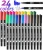 Import 24 Colors Dual Tip Brush Pen Art Markers 30% More Ink Fine Tip &amp; Calligraphy Brush Pens from China