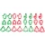 Import 24-Piece plastic X-mas cookie cutter New Year holiday Christmas biscuit mold cake decorating tools from China