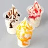 250ml Ice Cream Disposable Plastic Sundae PP Material Cups Yogurt Containers With Lid