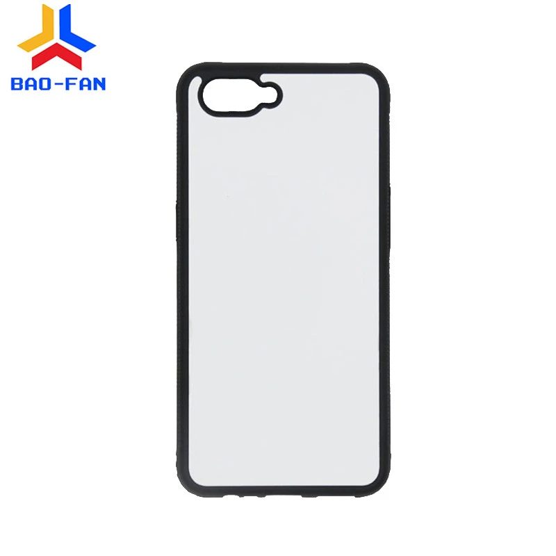 2D blank Sublimation soft rubber phone case for OPP A3S/A5 with aluminum sheet