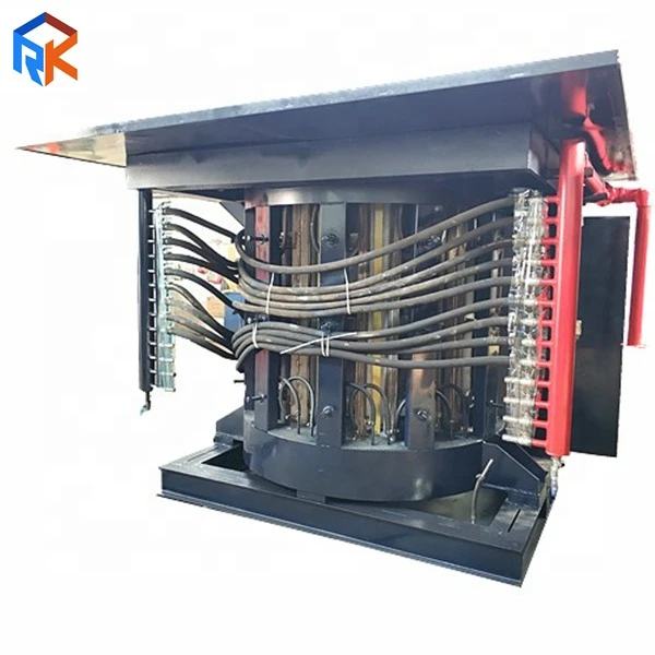 2Tons solar grade silicon manufacturing medium frequency induction melting furnace