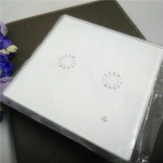 3 gang Crystal panel mobile APP WIFI touch switch wireless remote control Electrical Wall Switches with blue LED indicator