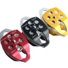 30KN Double Zip Line Rock Climbing Pulleys System Double Pulley