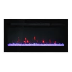 32inch Wall Mounted Electric Fireplace Heater with Timer and Dimmer