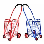 35L stainless steel makeup case dog show tool box case make up hydraulic shopping metal foldable trolley cart with wheels