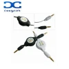 3.5mm Male to Male Jack Stereo Aux Retractable Audio Cable with 80cm length