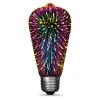3D Firework Edison ST64 led filament bulb,colorful,Decorative,starry sky,forChristmas holiday party wedding
