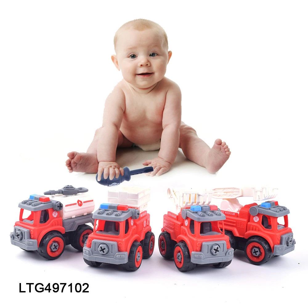 4 in 1 Plastic Take Apart Trucks STEM Build Your Own Construction Vehicle Toy DIY Assembly Truck Toys