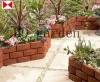 4 x Terracotta Instant Brick Effect Hammer In Garden Lawn Edging Plant Border
