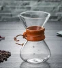 400ml glass coffee pour over pot, hand drip coffee maker