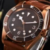 41mm Mens Watch Automatic Mechanical Watches Brown Dial Bronze Case Luminous Marks Sapphire Glass Automatic Mechanical Watches