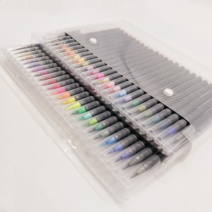 48 colors flexible tip dry erase marker pen with brush water based brush pen for drawing watercolor painting