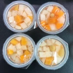 4oz plastic mixed fruit cups with peach/pear/grapes in light syrup with sleeve