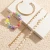 Import 4PCS WomensRetro simple small fresh color heart shell beaded bracelet imitation pearl acrylic bracelet set from China