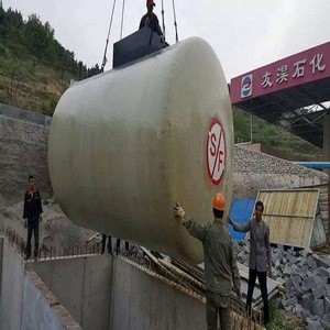 50000 liter 50m3 anti-leakage large capacity steel and fiberglass double wall diesel fuel tank for fuel station