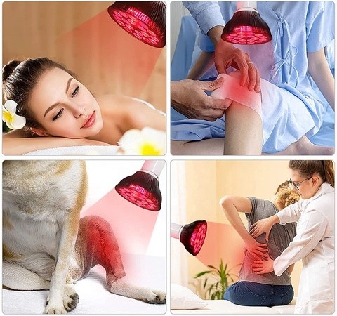 54W Facial Light Therapy 660nm & 850nm 18 LEDs Near Infrared Light Therapy Device for Face Skin Health and Pain Relief