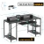Import 55 Inch Industrial Home Office Desk with Storage Shelves Monitor Stand Headset Hooks Study Writing Desk Workstation from China