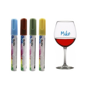 58 Colors 6mm Dual Tip Liquid Chalk Glass Marker Pen White