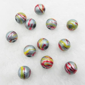 5mm Cloisonne  Murano Beads with Factory Lines