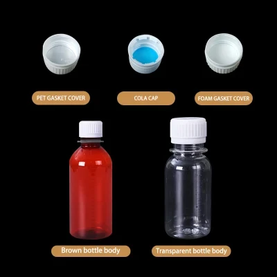 5oz 150ml Pet Lean Plastic Amber Bottles Empty Pet Medicine Liquid Cough Syrup Bottle Oral Liquid Bottles