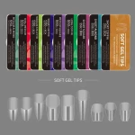 550Pcs/Box Full Cover Press On Nail Tips Stiletto Almond Square Coffin French False Soak Off Gel Nail Tips Capsule