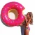 Import 60cm-120cm cute donut design adult baby Inflatable pool floating safe swim ring from China
