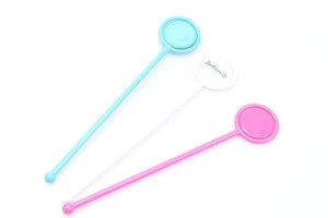 6.5 inches Long Food Grade round top Plastic Coffee Tea Beverage Stirrers Spoon Colorful Sticks Bar Tool